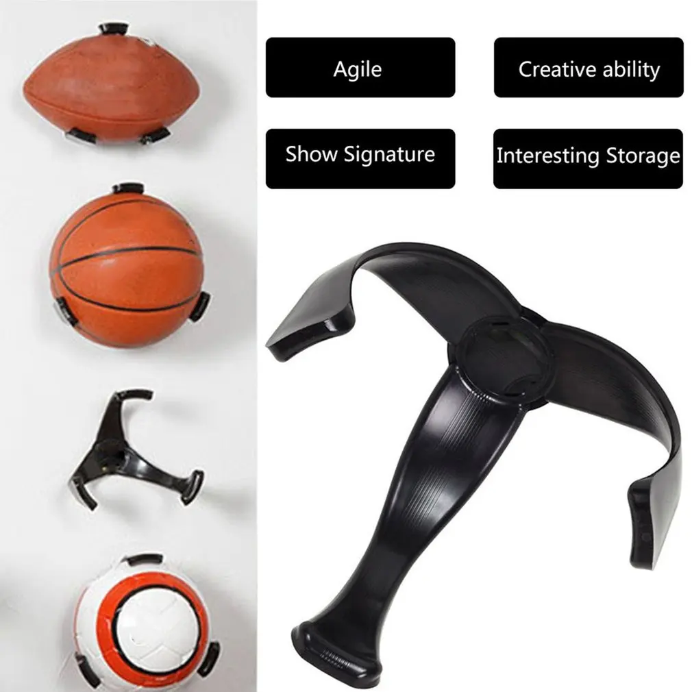 

Plastic Ball Claw Wall Mount Basketball Holder Football Storage Rack Ball Display Bracket Space Saver For Home Decor