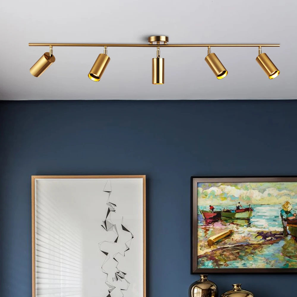 

Потолочная лампа для гардеробной, Скандинавская алюминиевая четко установленная светодиодная направляющая, фон «люстра», настенный светодиодный точечный светсветильник льник