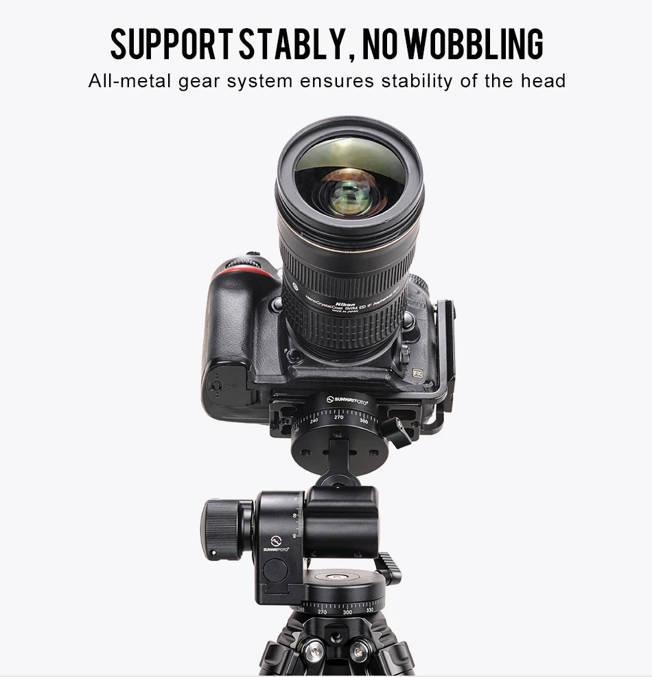 SUNWAYFOTO GH-PRO II tripod gear head panoramic head for dslr camera panorama head arca swiss with one free quick release plate