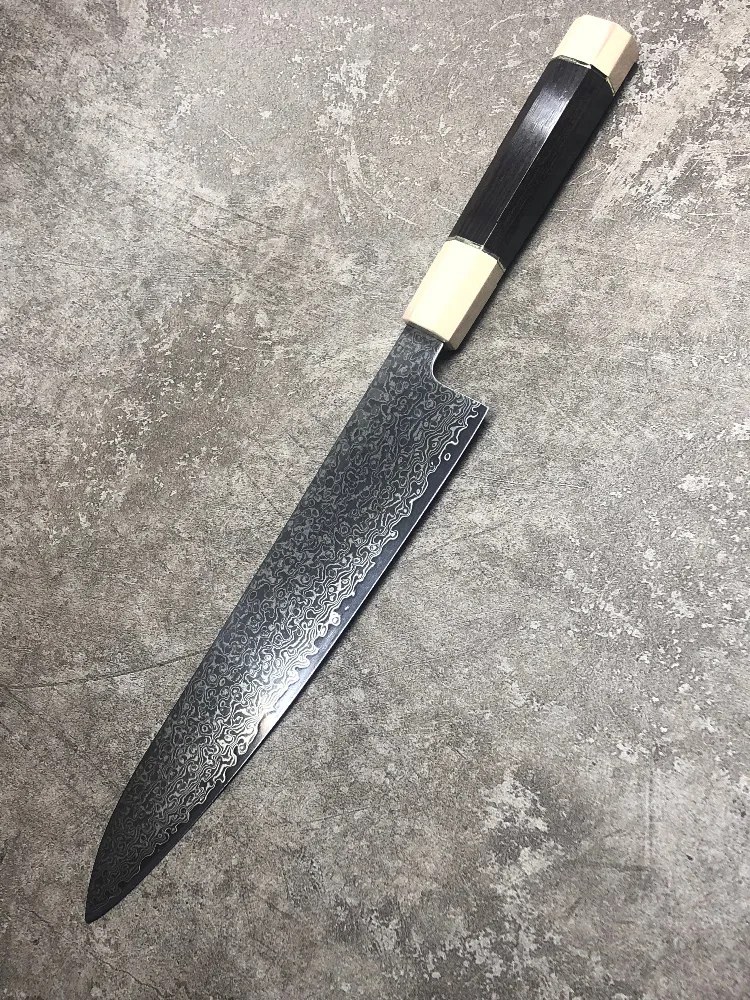 Дамасская сталь VG10 нож шеф-повара Gyuto инструмент для приготовления пищи meet Тесак японские кухонные ножи Набор черное дерево ручка острые