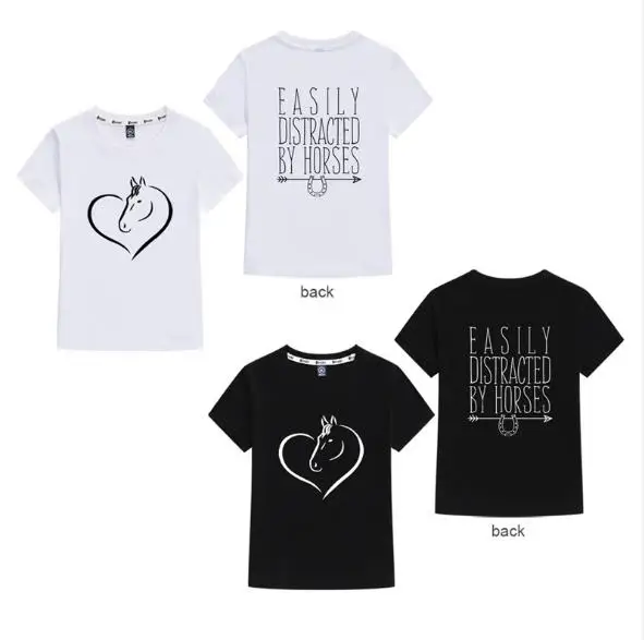 2021 летняя футболка с персонажами из мультфильмов для мальчиков лошадь 3D рисунком