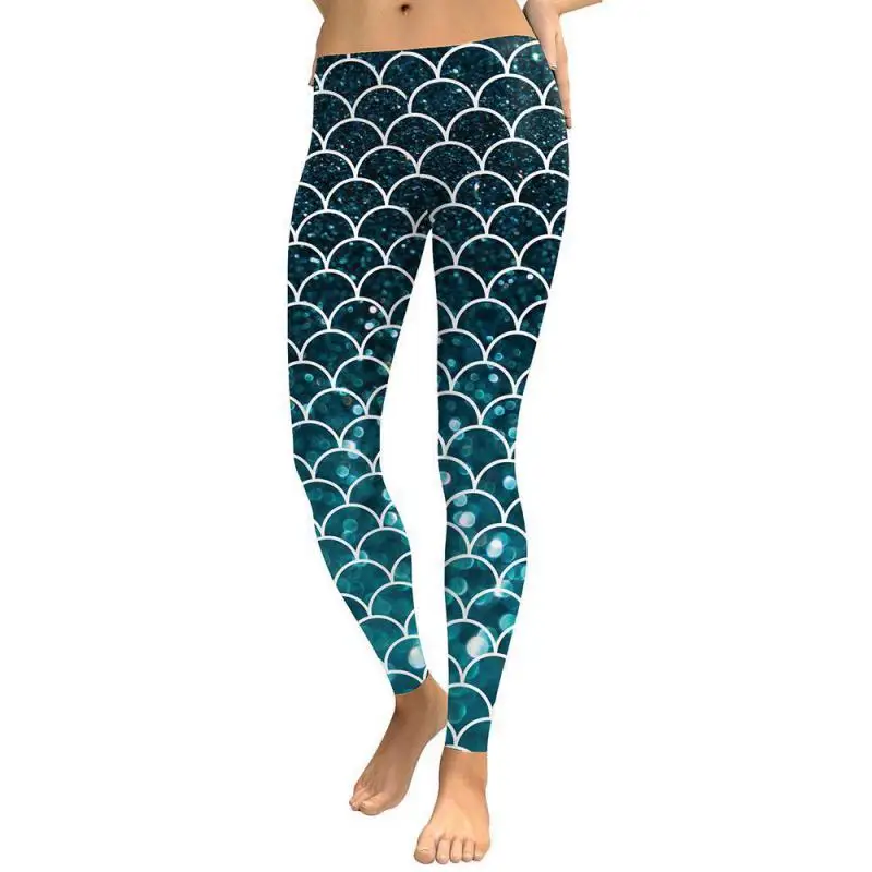 

Hot new product fish scale high waist sports and leisure hip-lifting leggings