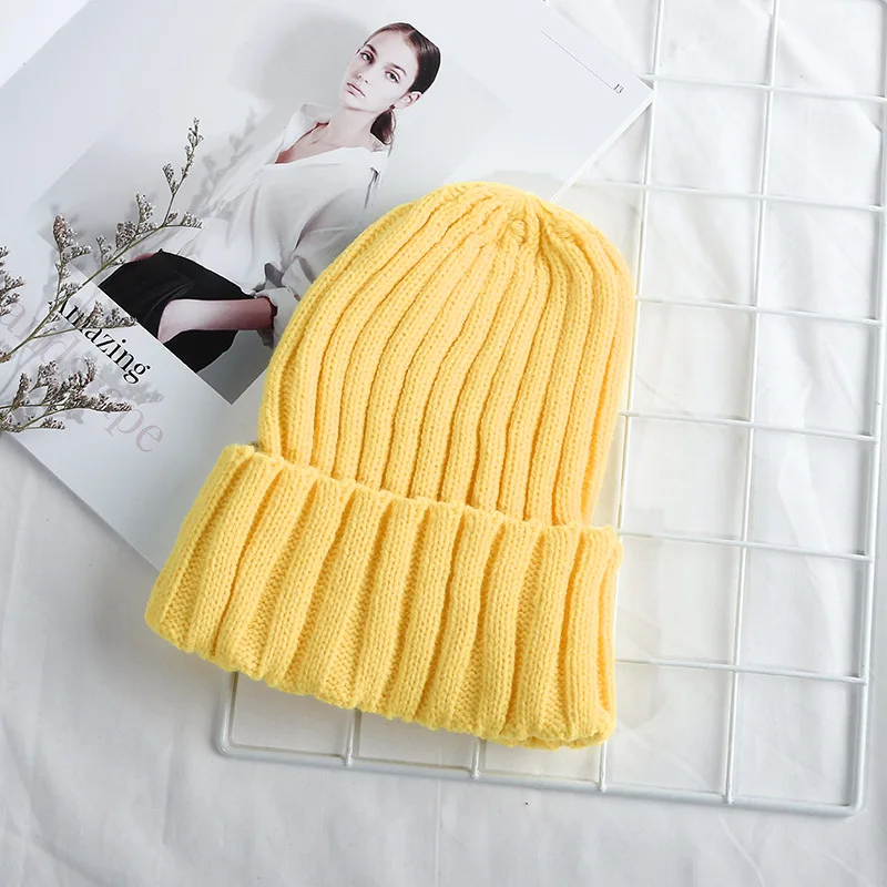 Осенне зимняя шерстяная шапка для мужчин и женщин с завивкой родителей детей