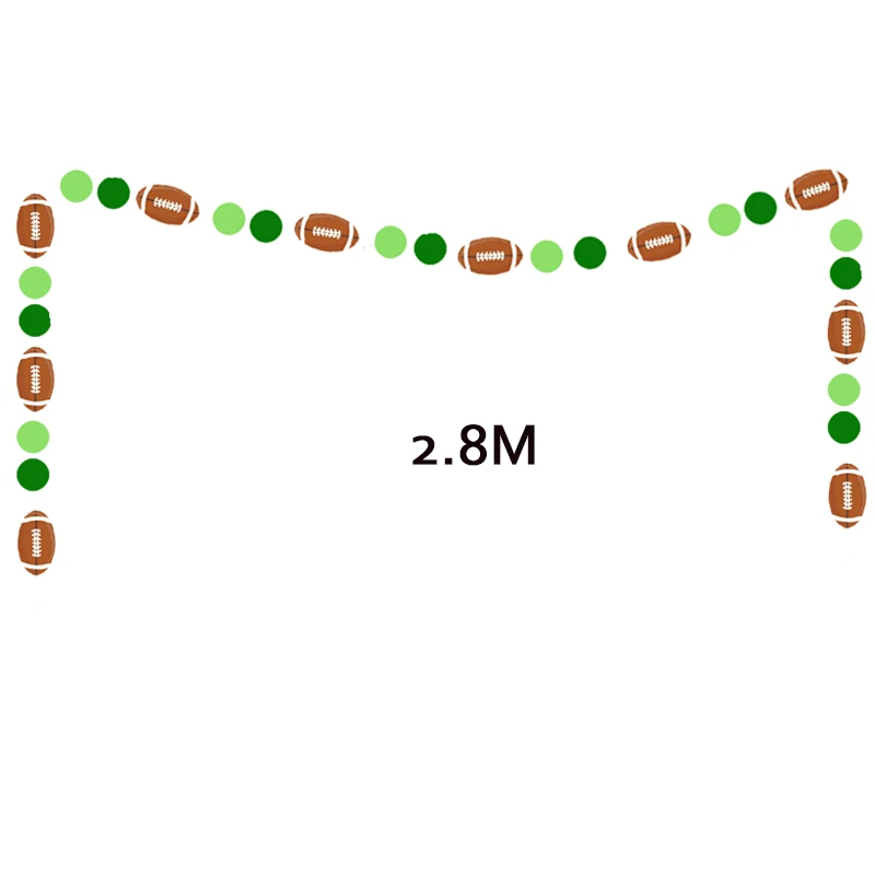 1set 2.8m flag Футбол бумажный флаг Вымпел Баннер для мальчиков подарок на день рождения ребенка обратно в школу вечерние принадлежности для декора - Цвет: 1set 2.8m flag