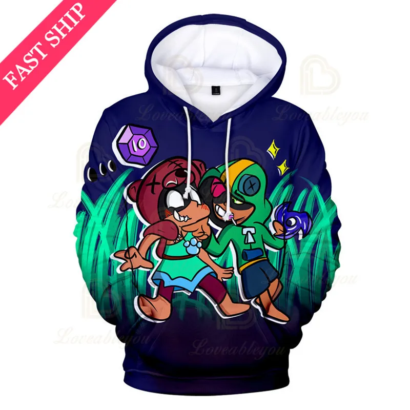 

3d Hoodie Mr.P and Stars, Browlers 2021 NEW Frack Kids Tops Girls Boys Clothes Harajuku Jacket Children Shark MAX Sweatshirt