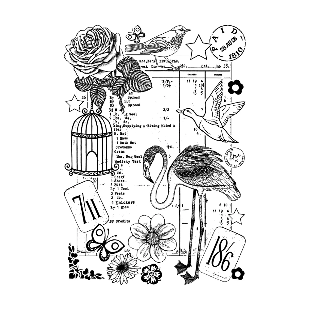 

Background stamp Clear Stamp for Scrapbooking Transparent Silicone Rubber DIY Photo Album Decor 253