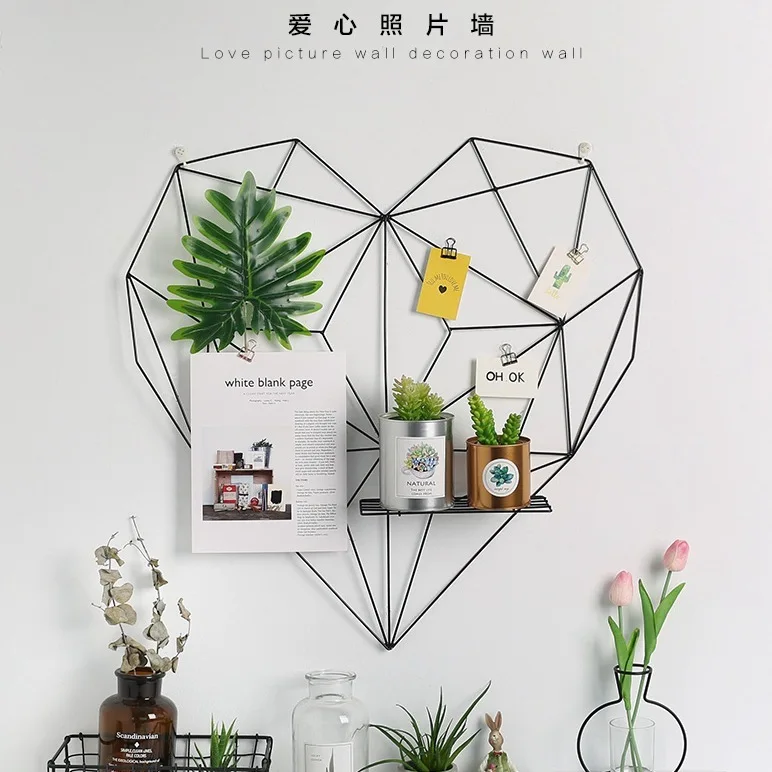 Оригинальное ядро Сетка фото стена девушка сердце спальня Кованое железо