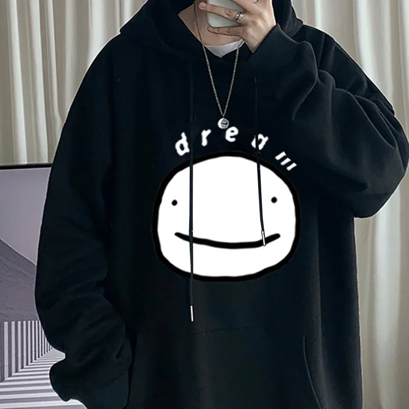 

Kpop PUNK Graffiti Retro Cute Dream Smp Smile Couple Hoodie Winter Plus Fleece Sweatshirt Oversize Harajuku Sport Outfit Clothes