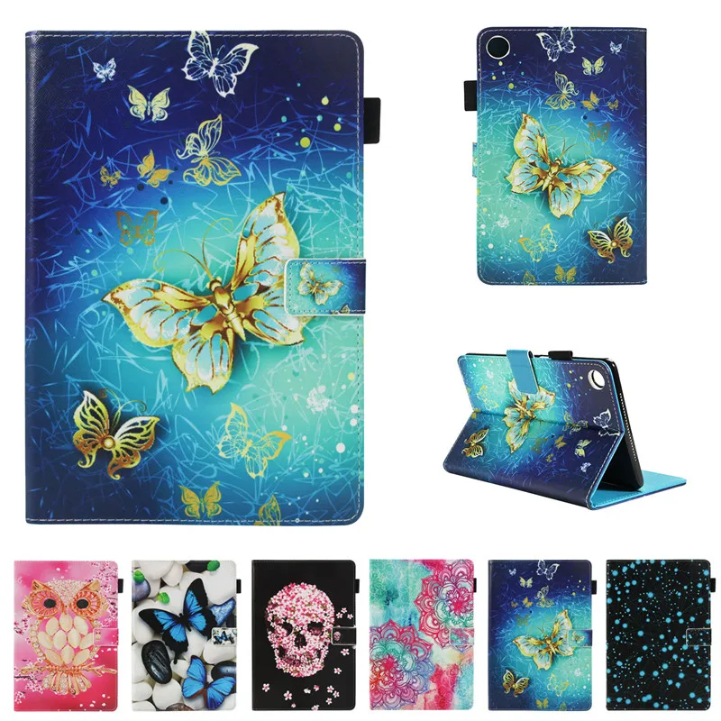 

Case For Huawei MediaPad M5 8.4 SHT-AL09 SHT-W09 8.4" Smart Cover Funda Tablet Fashion Panda Owl Pattern Stand Shell+Film+Stylus