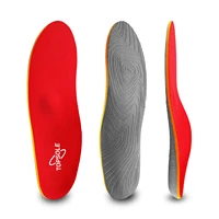 topsole red pain relief flat foot insole orthopedic high arch support eva womens silicones mens plantar fasciitis heel insole