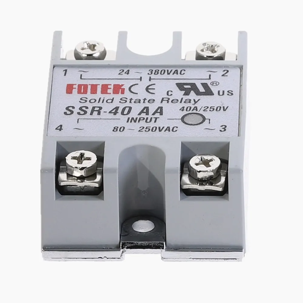 1 шт. SSR-40AA 40A твердотельный релейный модуль 80-250 В AC Вход 24-380VAC