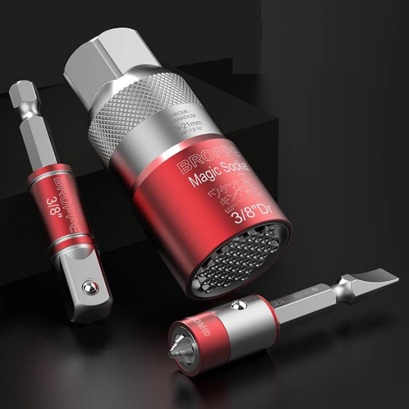 

Универсальный Набор торцевых гаечных ключей, 3 шт., торцевой адаптер с насадками для отвертки, адаптер для электрической дрели, удлинитель, д...