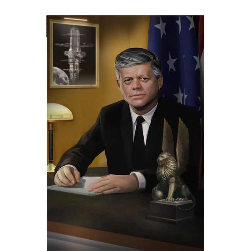 P0165 John F Kennedy White House Portrait JFK Thinking Offical Cool Canvas Poster 40x60cm | Дом и сад