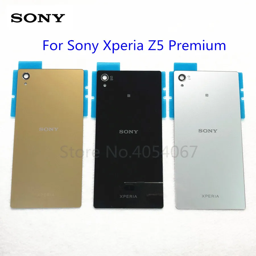 Стекло батарейный Корпус задняя крышка для Sony Xperia Z5 Премиум E6853 E6883 E6833 запасные части задняя дверь Чехол