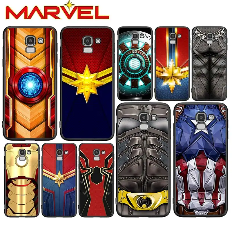

Avengers Hero Marvel for Samsung Galaxy J2 J3 J4 Core J5 J6 J7 J8 Prime duo Plus 2018 2017 2016 Soft Black Phone Cover