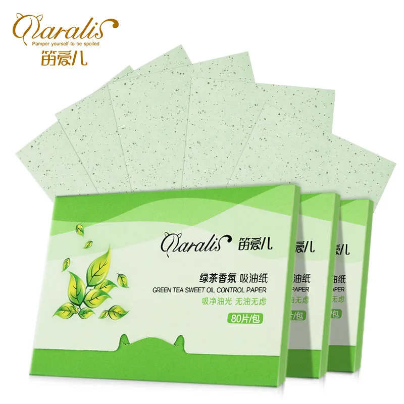Daralis, 3 упаковки, 240 шт., промокающие листы для зеленого чая, впитывающая бумага для лица, контроль масла для ухода за лицом, салфетки для матирования, матча