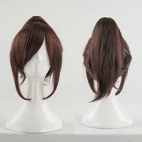 attack on titan sasha blouse 35cm 13 78 short straight cosplay wigs for women claw clip ponytail anime synthetic hair wig cap