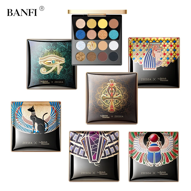 

BANFI Новинка, 16 цветов, египетская палитра теней для век, искусственная матовая блестящая пигментная палитра теней для век, Пустая палитра те...