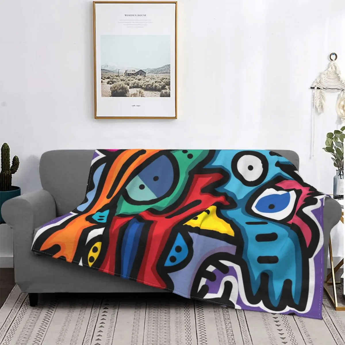 

Manta de franela suave y gruesa de felpa с принтом grafiti, покрывало для forro polar para ropa de cama, colcha, Decoration