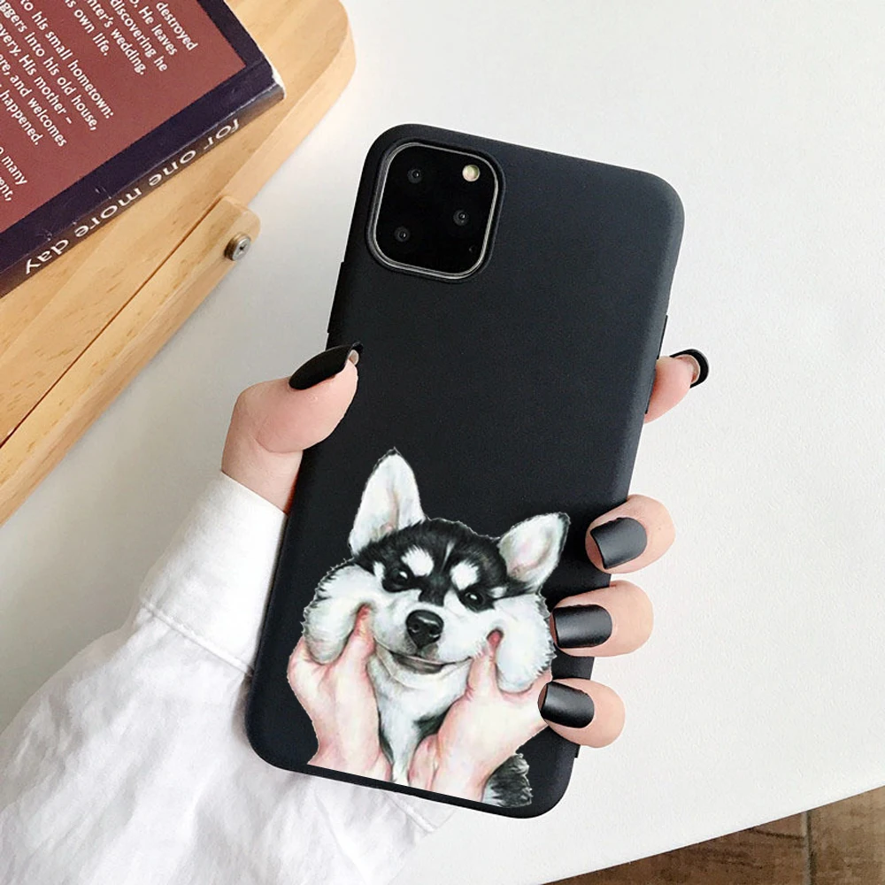 13 Чехол для телефона для iPhone 6, 6s, 7, 8 Plus, X, 5, 5S, SE, чехол с милой собачкой хаски, Рождественский Мягкий ТПУ черный чехол для iPhone 8, XR, XS, 11Pro Max - Цвет: 13