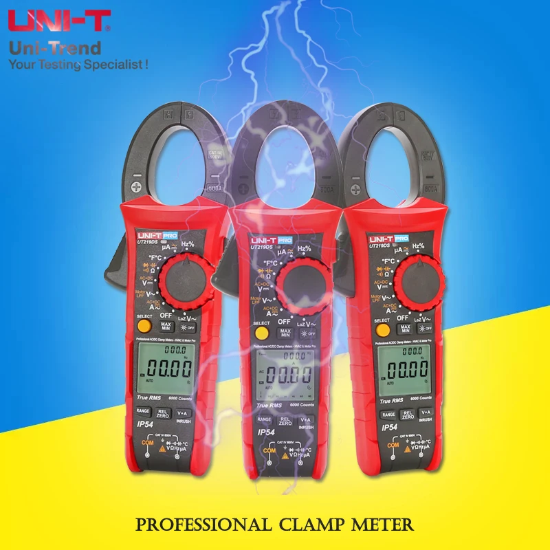 UNI T UT219DS/UT219M/UT219E Профессиональный зажим IP54 Пылезащитный/водонепроницаемый