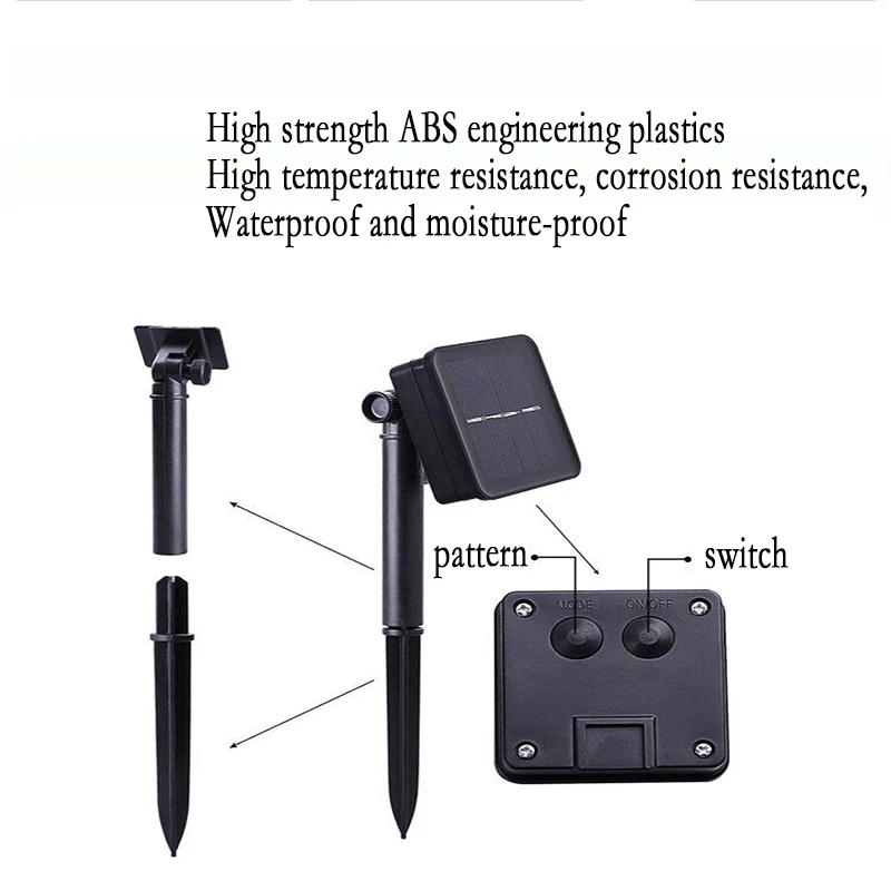 Solar LED string lamp outdoor waterproof festival birthday party color courtyard lawn 100 beads | Лампы и освещение