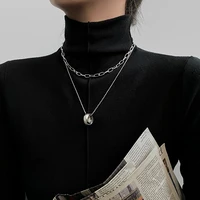 light luxury niche design necklace stacked double hip hop ins cool new fashion collarbone chain long sweater chain women