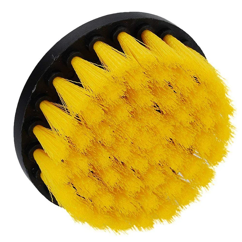 

4In 4 Piece Soft, Medium and Stiff Power Scrubbing Brush Drill Attachment for Cleaning Showers, Tubs, Bathrooms, Tile, Grout, Ca