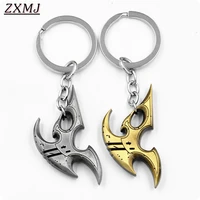 zxmj starcraft 2 protoss keychain metal pendant keyring fashion car key chain anime game for key holder child men gifts new