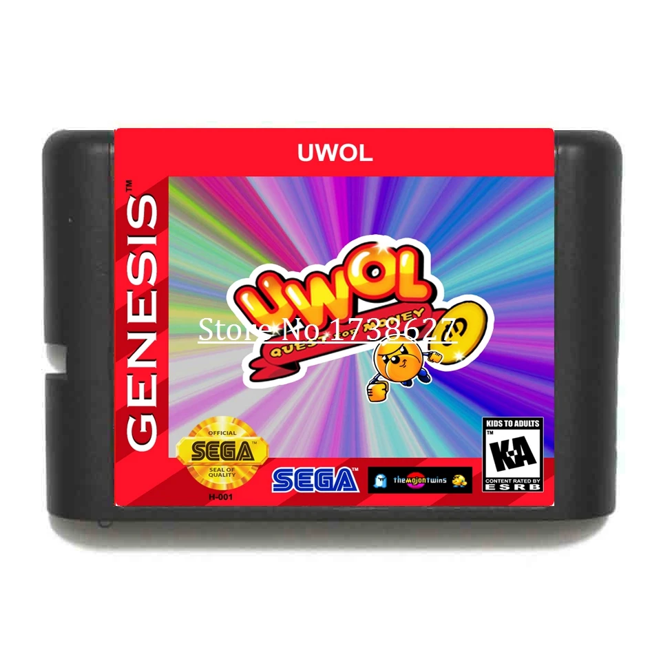 Игровой картридж Uwol 16 бит для игровых консолей Sega MegaDrive &amp Genesis | Электроника