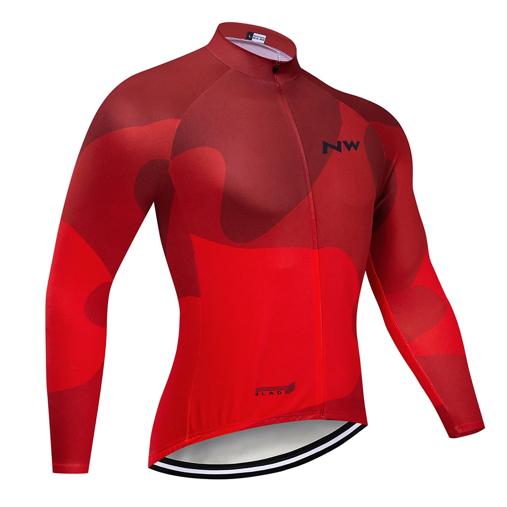Long jersey Northwave Команда Унисекс велосипедная Толстовка 9D гелевая накладка Джерси костюм Ropa Ciclismo быстросохнущая велосипедная одежда для мужчин езда - Цвет: Long jersey