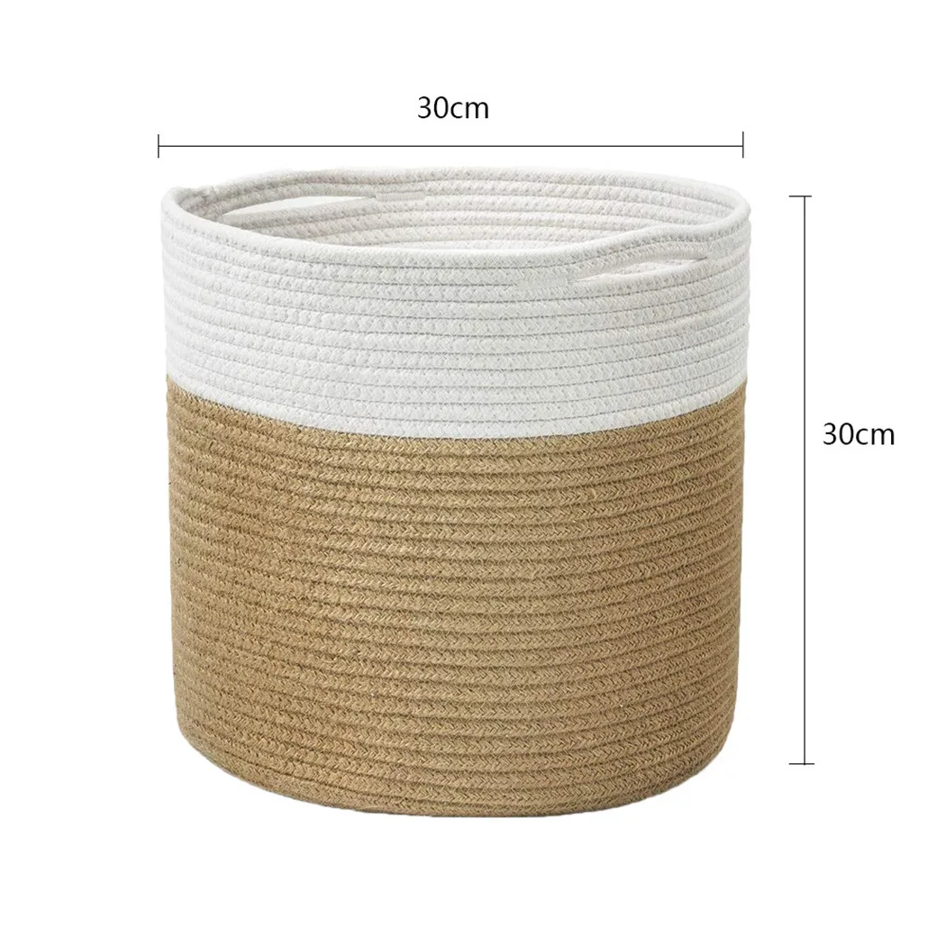 

Rope Storage Basket Storage Straw Woven Basket Bathroom Cotton Flower Pot For Purposes Large Containers Vegetables Kitchen