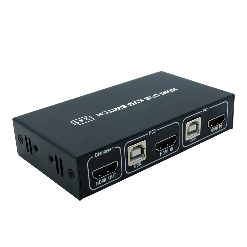 2 в 1 выход HDMI для дома и офиса металлический UHD 4K 1080P KVM переключатель коробка