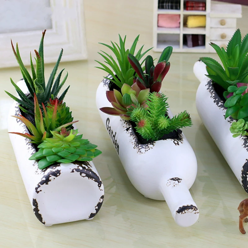 Форма бутылки вина керамический цветочный горшок настольная ваза для растений