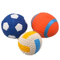 rugby small dog pet toy volleyball football dog toy cotton filling latex press sound ball pet squeak toy pet toys