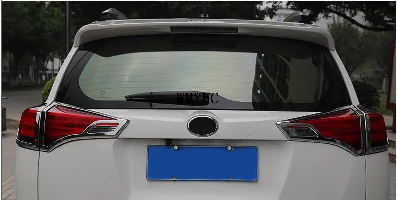 Для 2014 2015 Toyota RAV4 Хром спереди и сзади головной светильник хвост крышка заднего