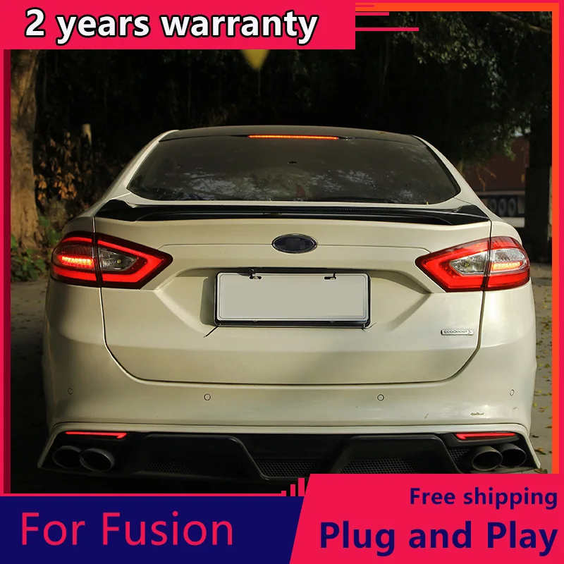 

KOWELL Car Styling 1 lot 4pcs For Ford Mondeo Fusion Taillights 2013-2016 LED Tail Lamp Rear Lamp DRL+Brake+Park+Signal lig