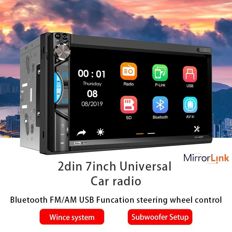 

Универсальный автомобильный радиоприемник 2Din 60BT, автомобильный MP5 MP3-плеер 7 дюймов, умный автомобильный радиоприемник, Bluetooth, FM, AM, сенсорный...
