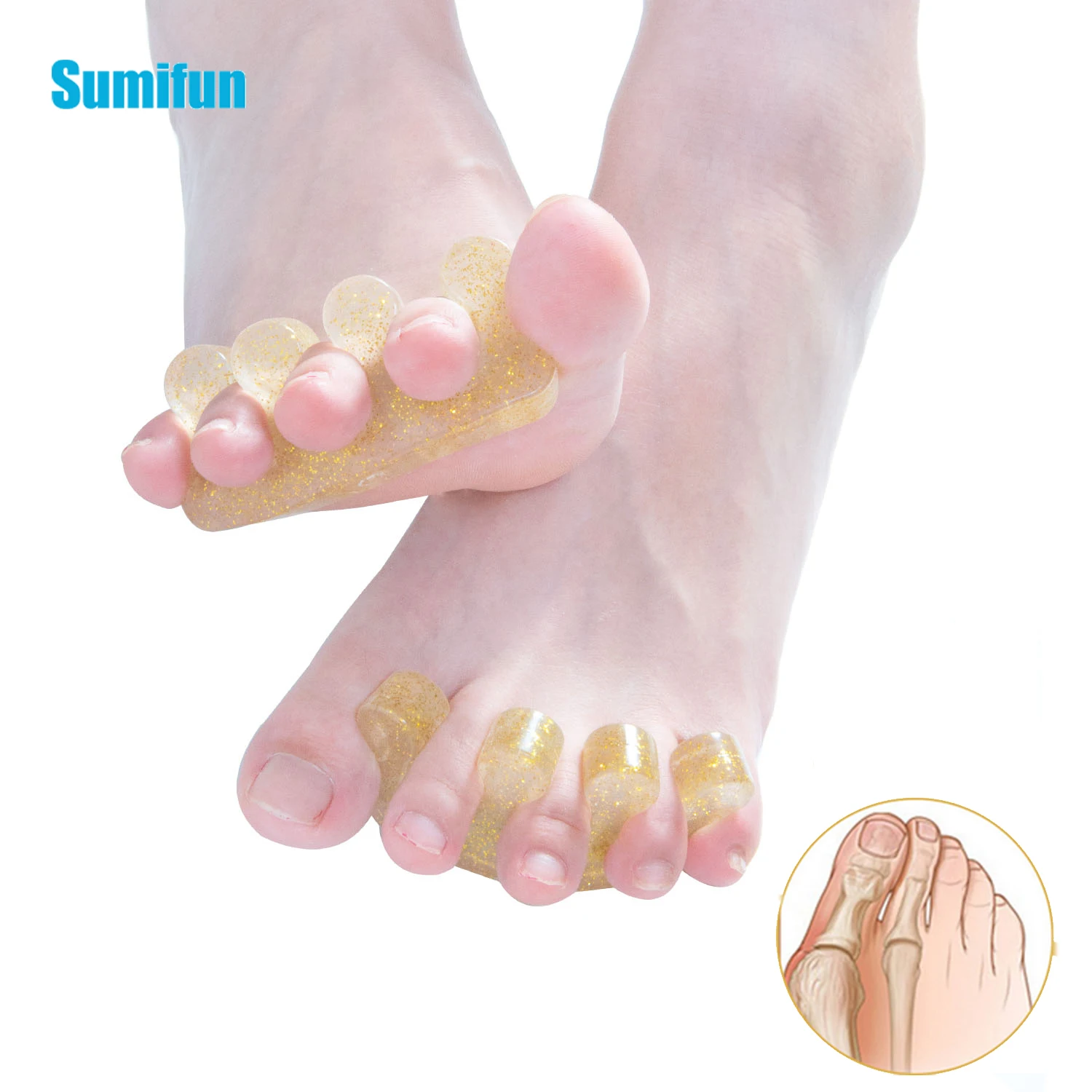 

Комплект из 2 предметов, мягкие межпальцевые перегородки из силиконового геля сепаратор пальцев ног Маникюрный Инструмент гибкий палец рас...