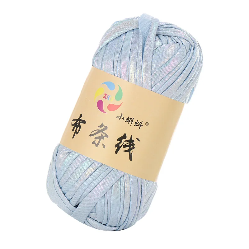 Новинка 100 г/шар блестящая цветная тканевая Пряжа Вязание мягкая Толстая пряжа