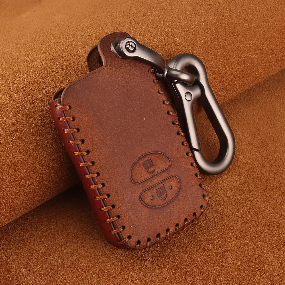 2 Buttons Brown KEYYOU 4 кнопки дистанционного управления автомобиля смарт ключ чехол для TOYOTA Avalon Camry Corolla Highlander Hybrid RAV4 Sequoia Venza Prius - Название цвета: 2 Buttons Brown