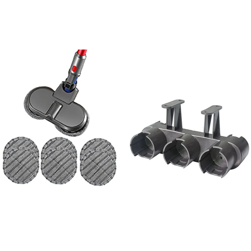 

Держатель для пылесоса, стойка для хранения для Dyson V6 V7 V8 V10, электрическая щетка для мытья + салфетка для чистки
