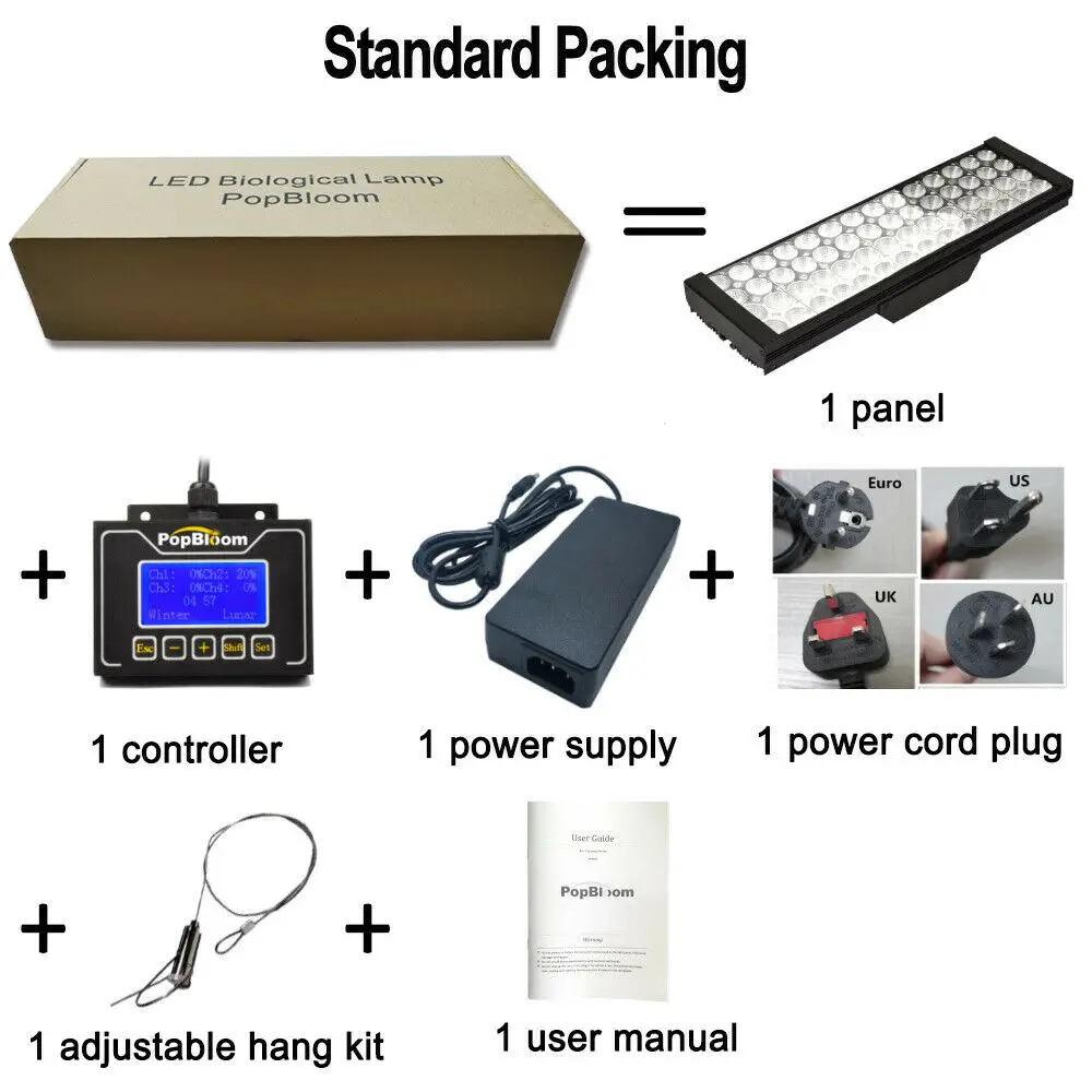 PopBloom морской аквариум светодиодный светильник ing Smart Control аквариумный s для воды