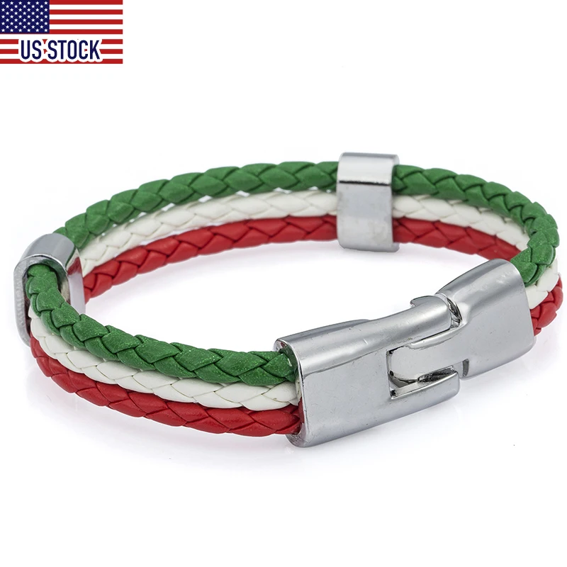Браслет кожаный ручной работы для мужчин и женщин плетеный браслет с итальянским