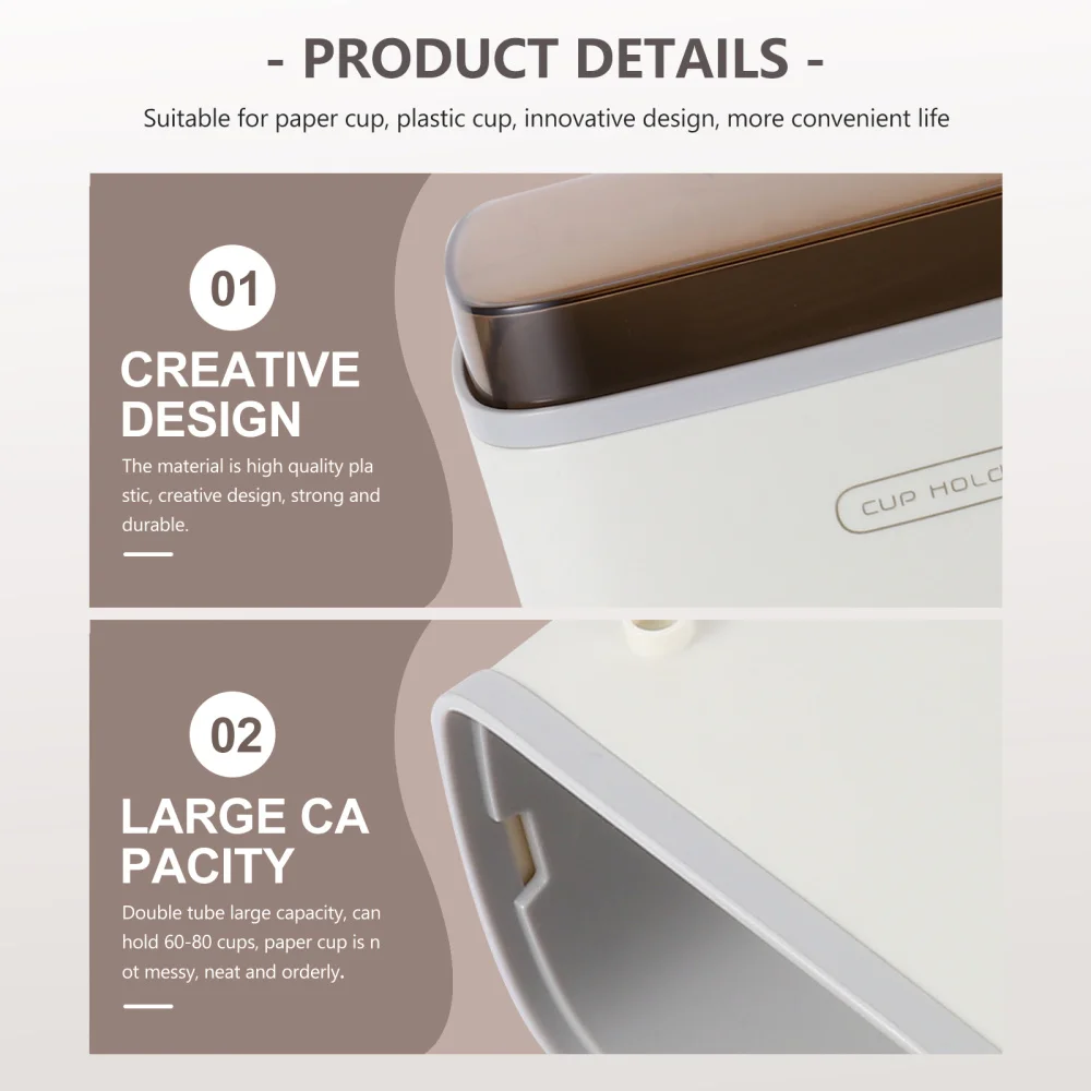 

1pc Disposable Cup Dispenser Cup Holder Wall Mounted Paper Cup Organizer