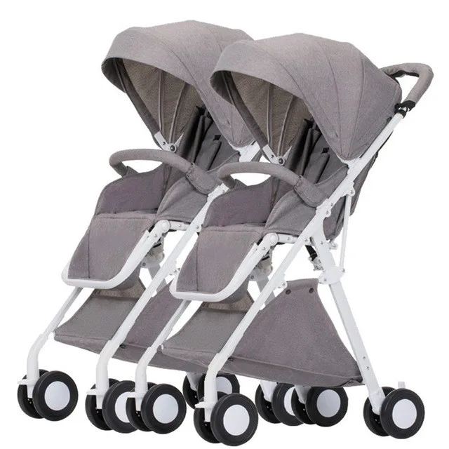 Twin Baby Stroller Detachable Can Sit Can Lying Reversing Light Folding Second Child Baby Car Double Stroller Pram
