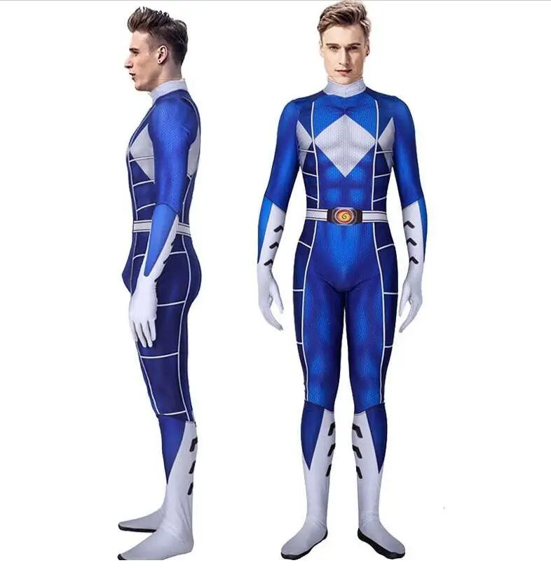 Детский мощный костюм с 3D-принтом mighty morphin rangers косплей костюмы