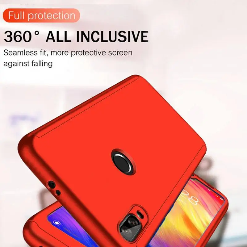 360 Full shockproof Case For Xiaomi Redmi Note8 Pro Note7 8A 7A K20 on Mi 9T 9X CC9E A3 A2 Lite Cover with Glass Gift |