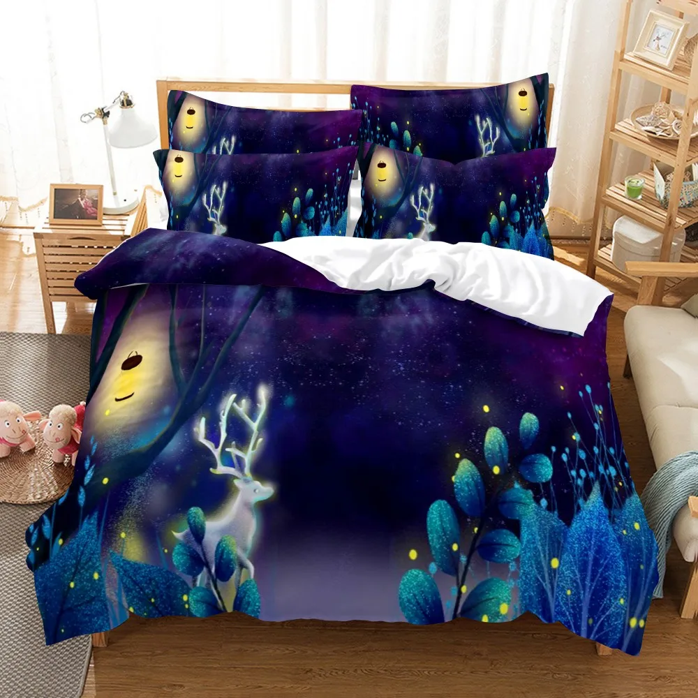 

Hot 3D Print Comforter Bedding Set Cartoon Cute Lovely Animal Queen Twin Single Size Duvet Cover Set Pillowcase Home Luxury
