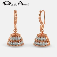 black angel 18k creative golden bird cage umbrella buddha bell drop earrings 2020 new for women fashion jewelry christmas gift